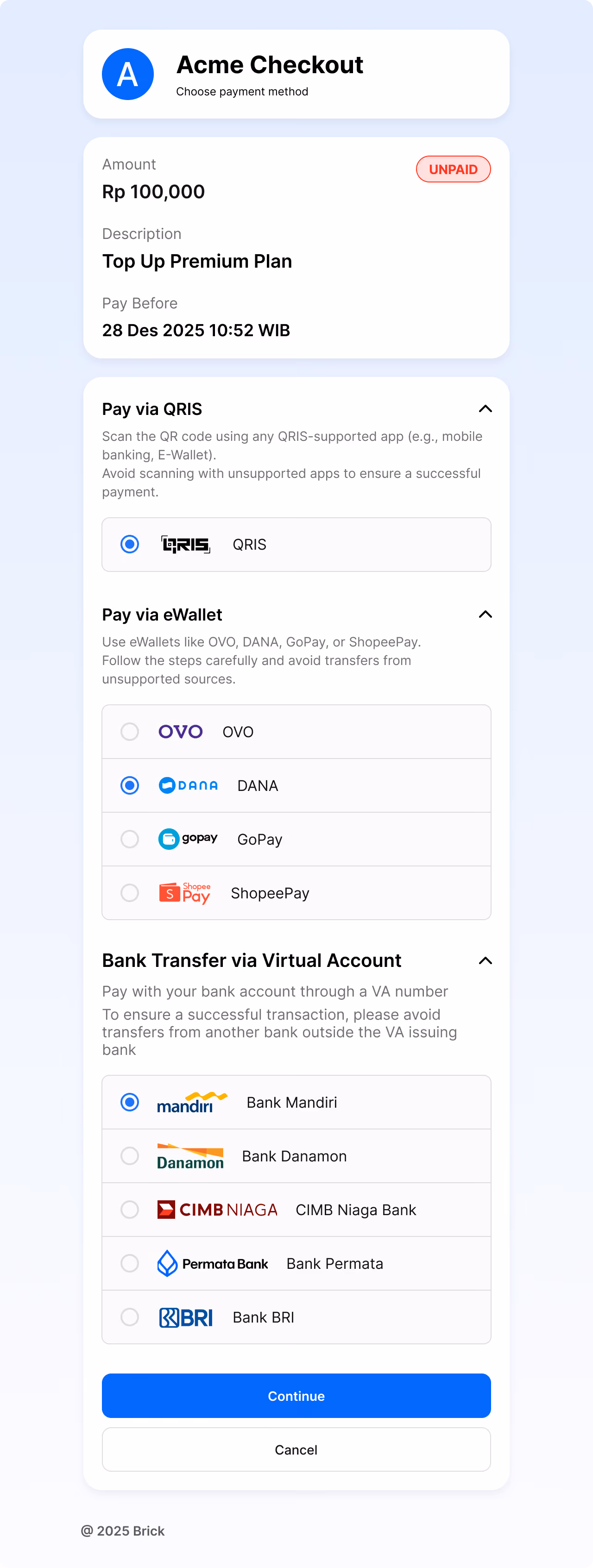 Hosted checkout on mobile